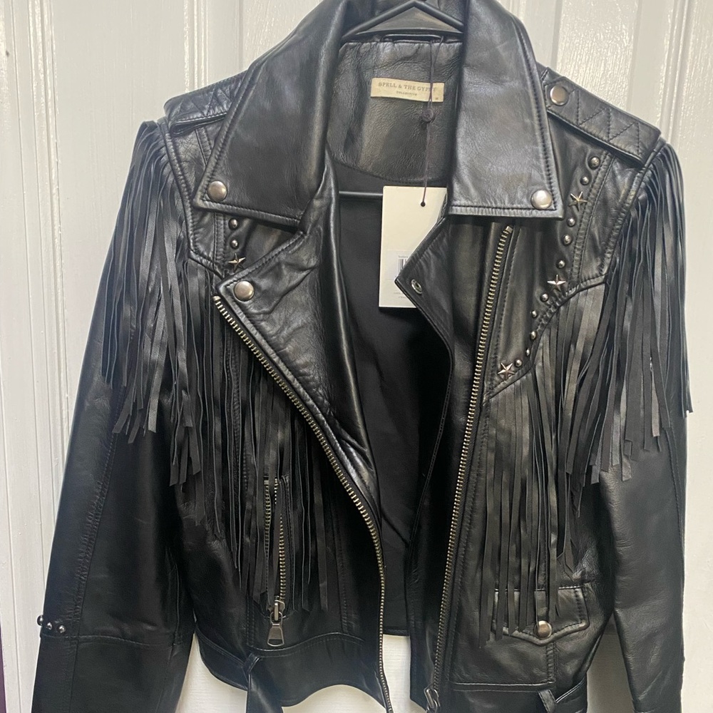 **SOLD** NWT Spell Teadora Fringe Jacket